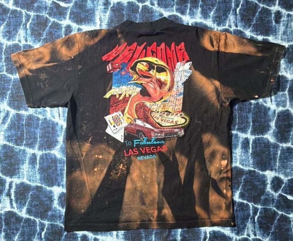 Fear and Loathing in Las Vegas Graphic T-Shirt Acid Wash Shaka Wear - Picture 2 of 7